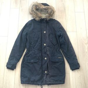 Abercrombie & Fitch Navy Winter Parka Jacket